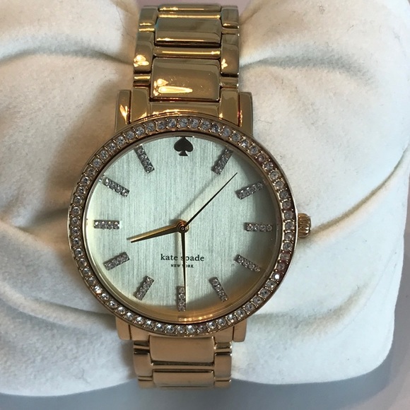 Host Pick *** KATE SPADE ladies quartz stainless steel watch w diamond bezel box - Picture 2 of 8